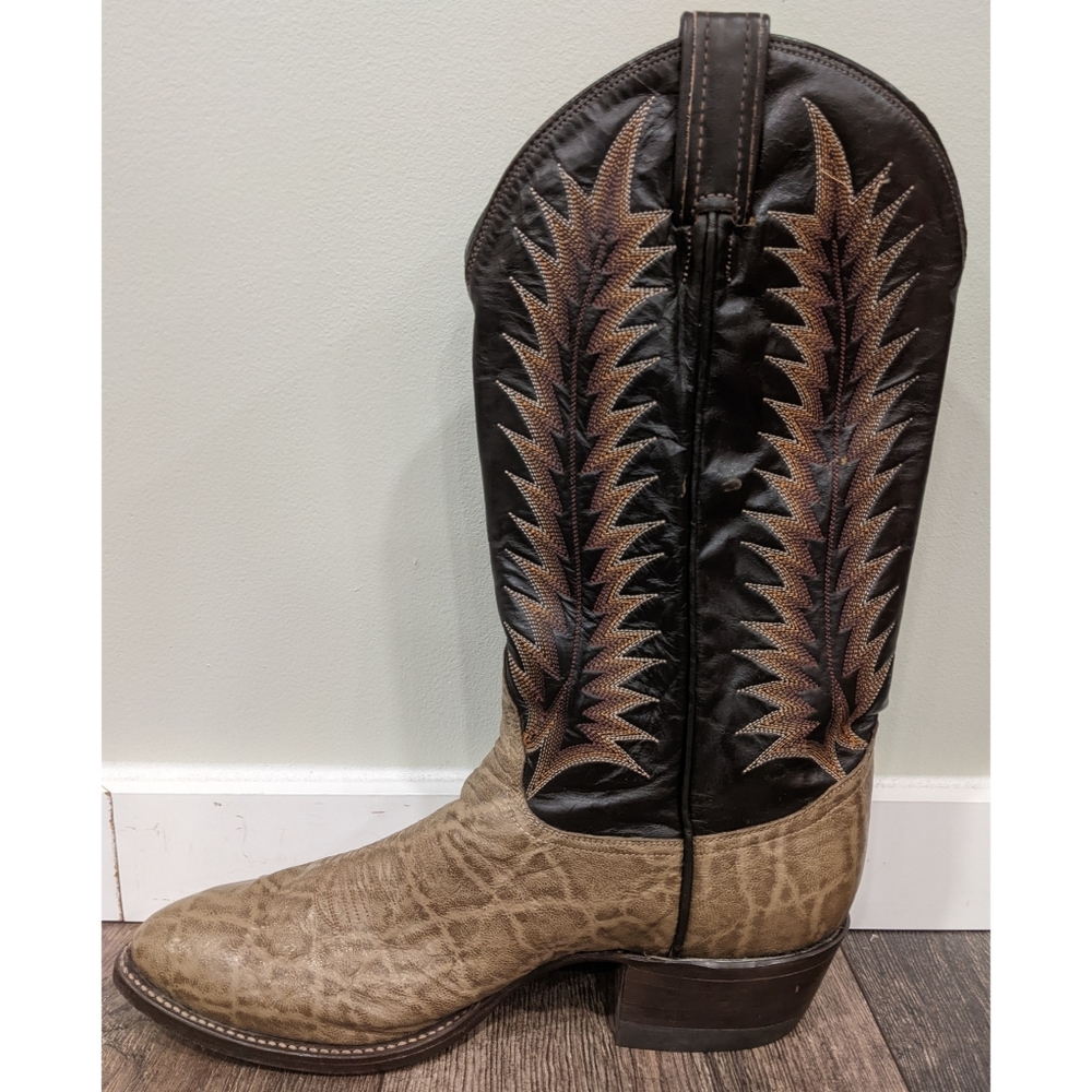 Tony Lama Exotic Elephant Western Cowboy Boots 8.5 - Picture 5 of 13
